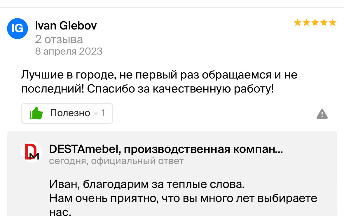 Отзывы клиентов