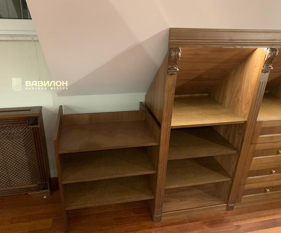 Гардеробная на мансарде