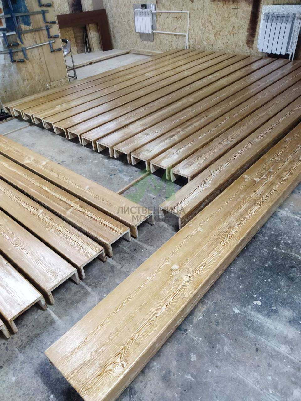 Изготовление фальшбалок (декоративных балок) из лиственницы, сосны