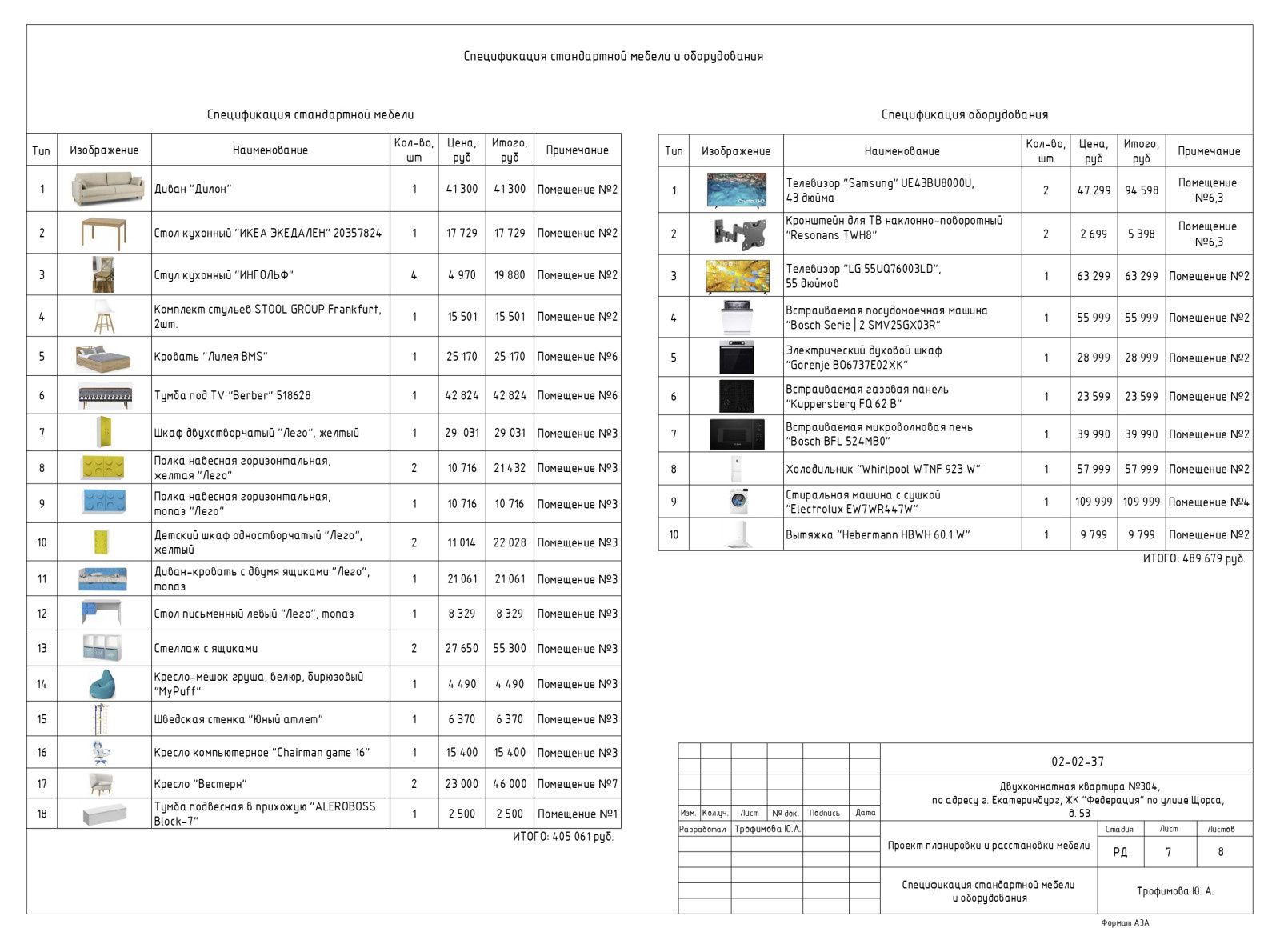 Проект планировки