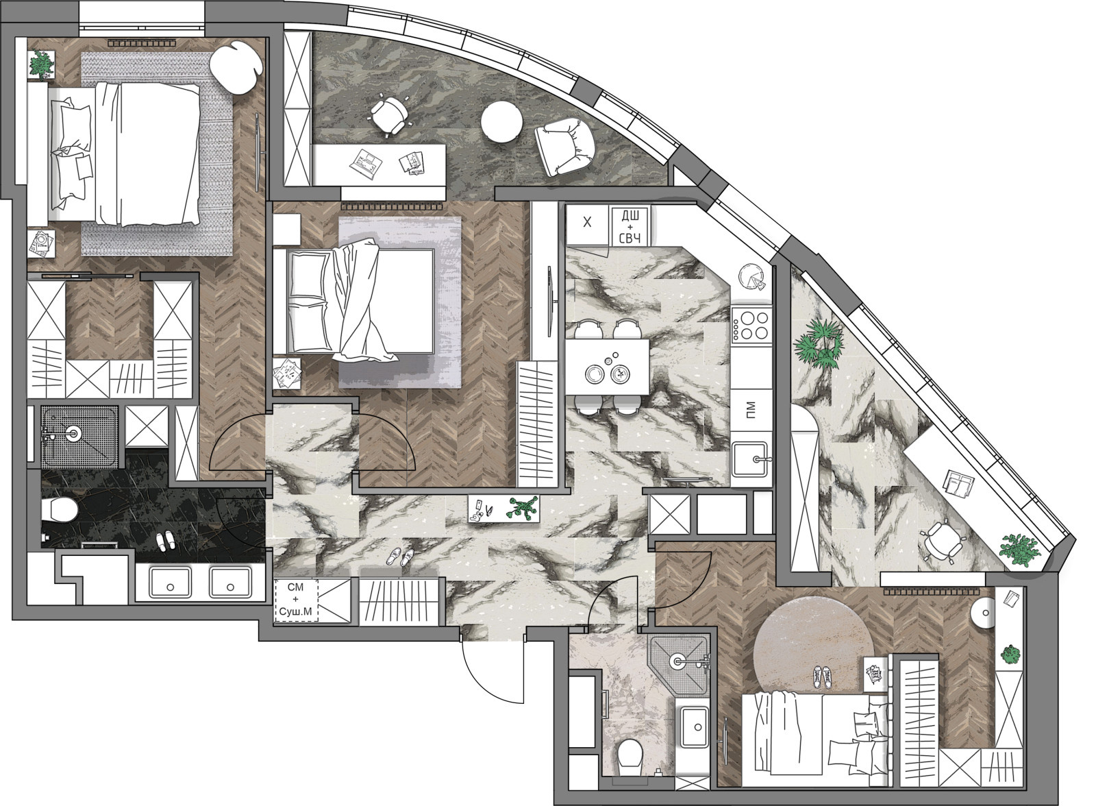 ЖК «Новые Черемушки», французская классика, 100 кв.м.