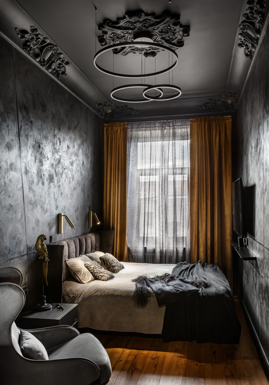 Черный интерьер 66м.кв.