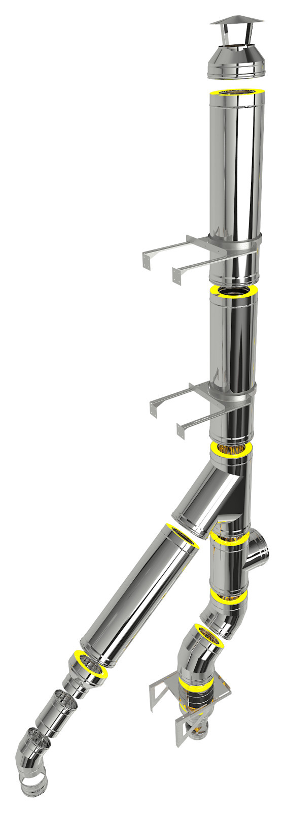 Монтаж дымоходов из нержавеющей стали
