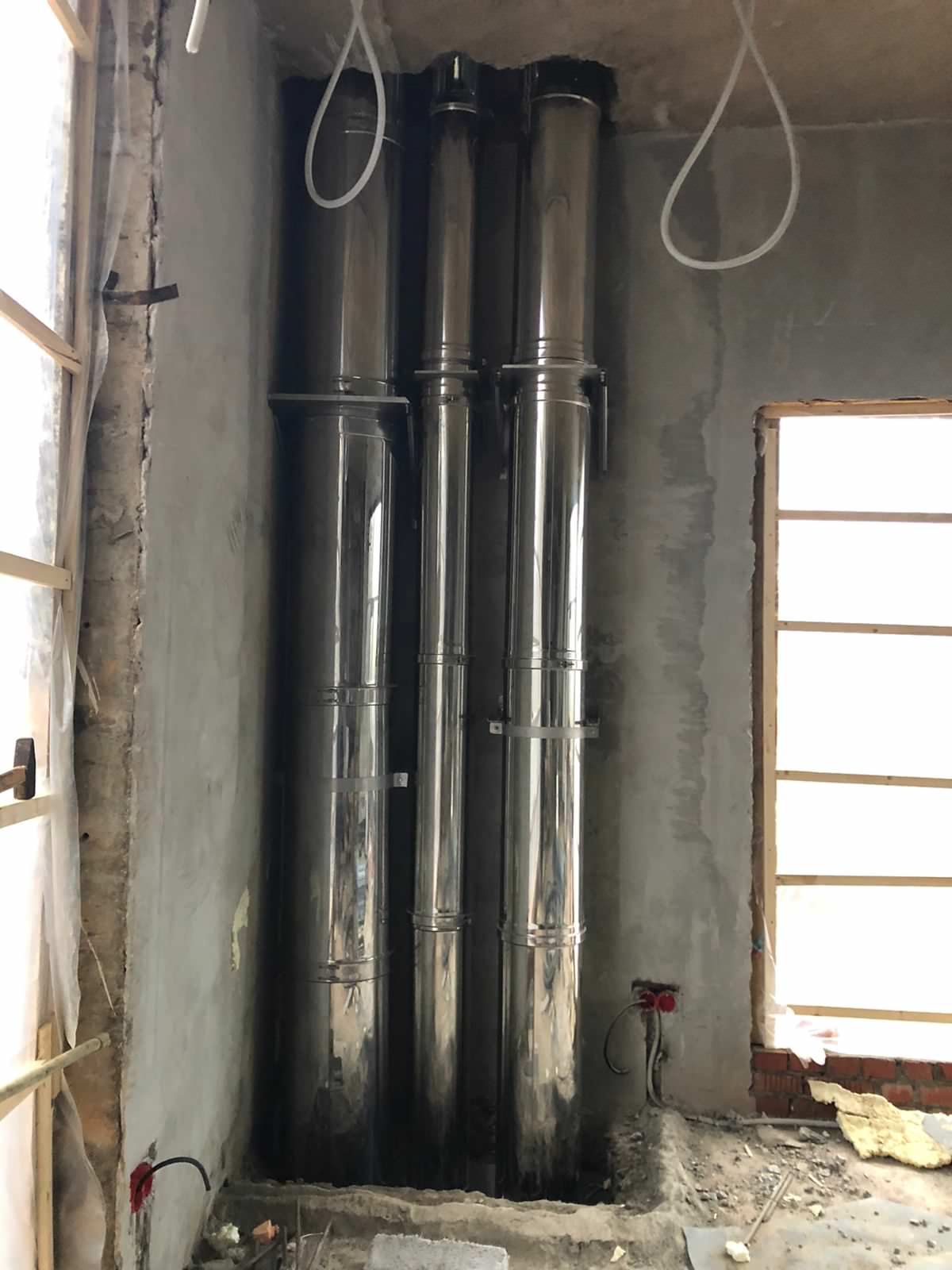 Монтаж дымоходов из нержавеющей стали