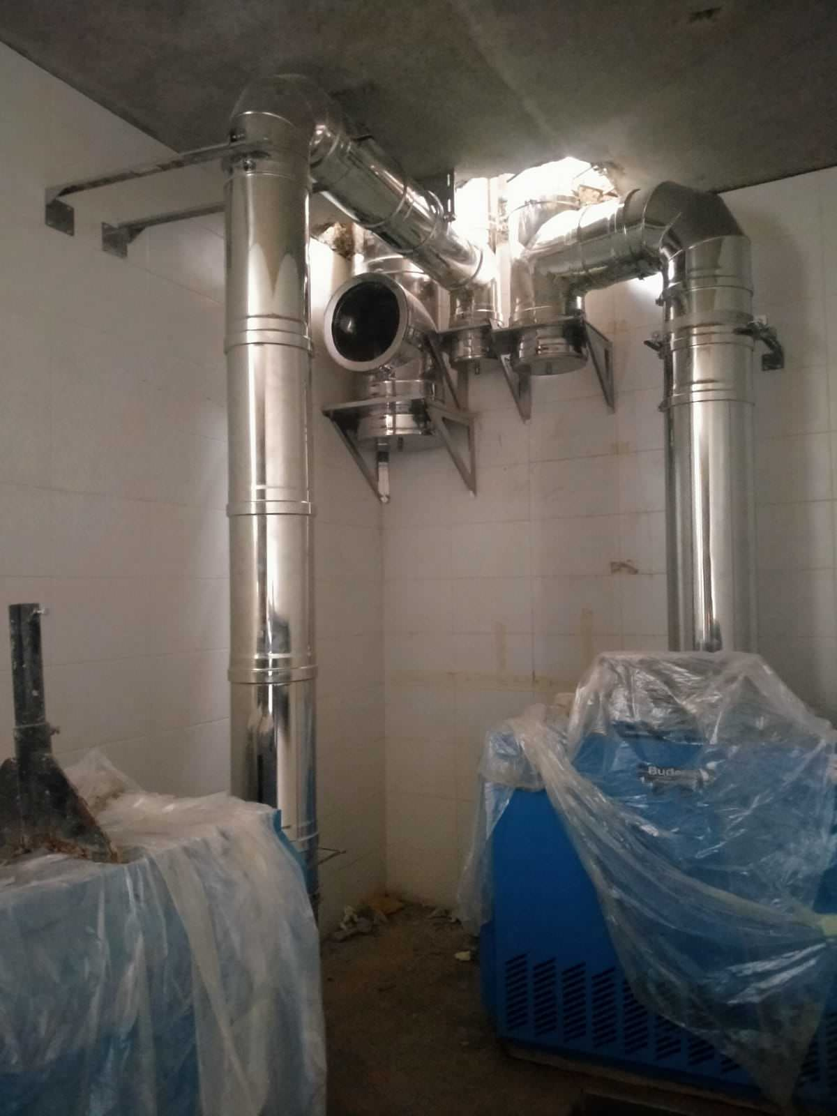 Монтаж дымоходов из нержавеющей стали