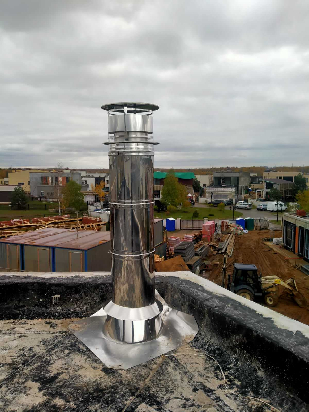 Монтаж дымоходов из нержавеющей стали