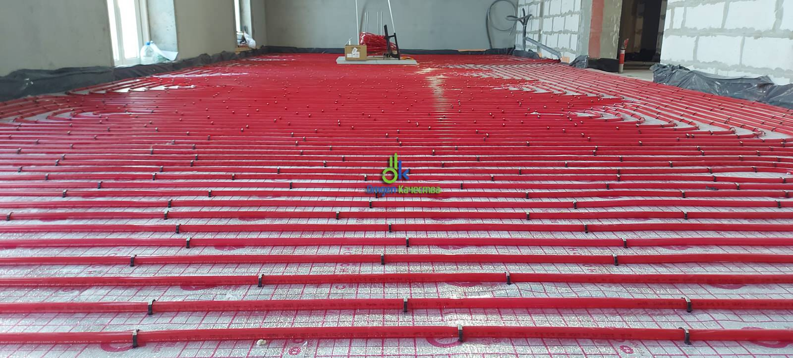 Монтаж водяного теплого пола как основного отопления