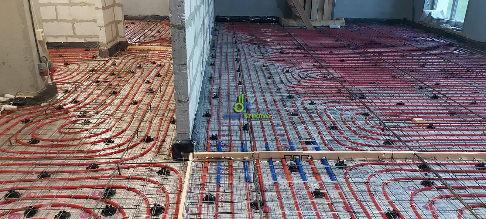 Монтаж водяного теплого пола как основного отопления