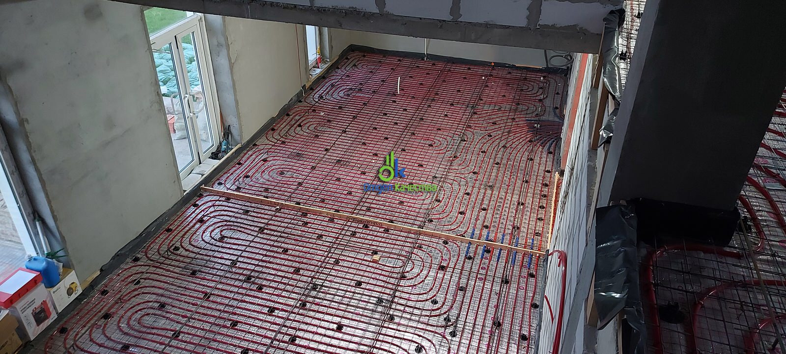 Монтаж водяного теплого пола как основного отопления