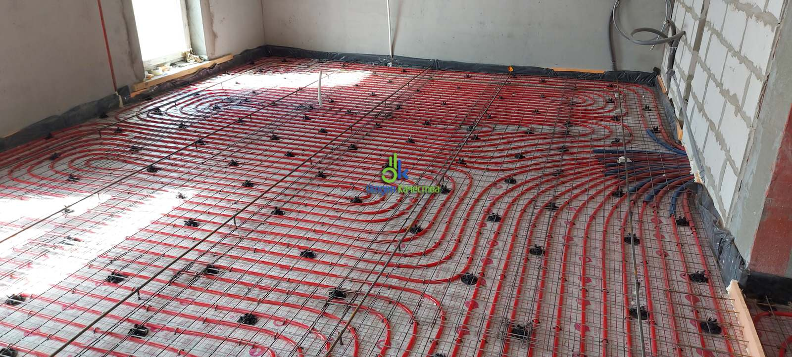 Монтаж водяного теплого пола как основного отопления