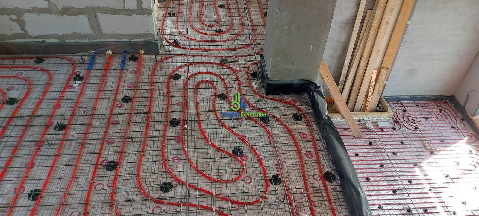 Монтаж водяного теплого пола как основного отопления