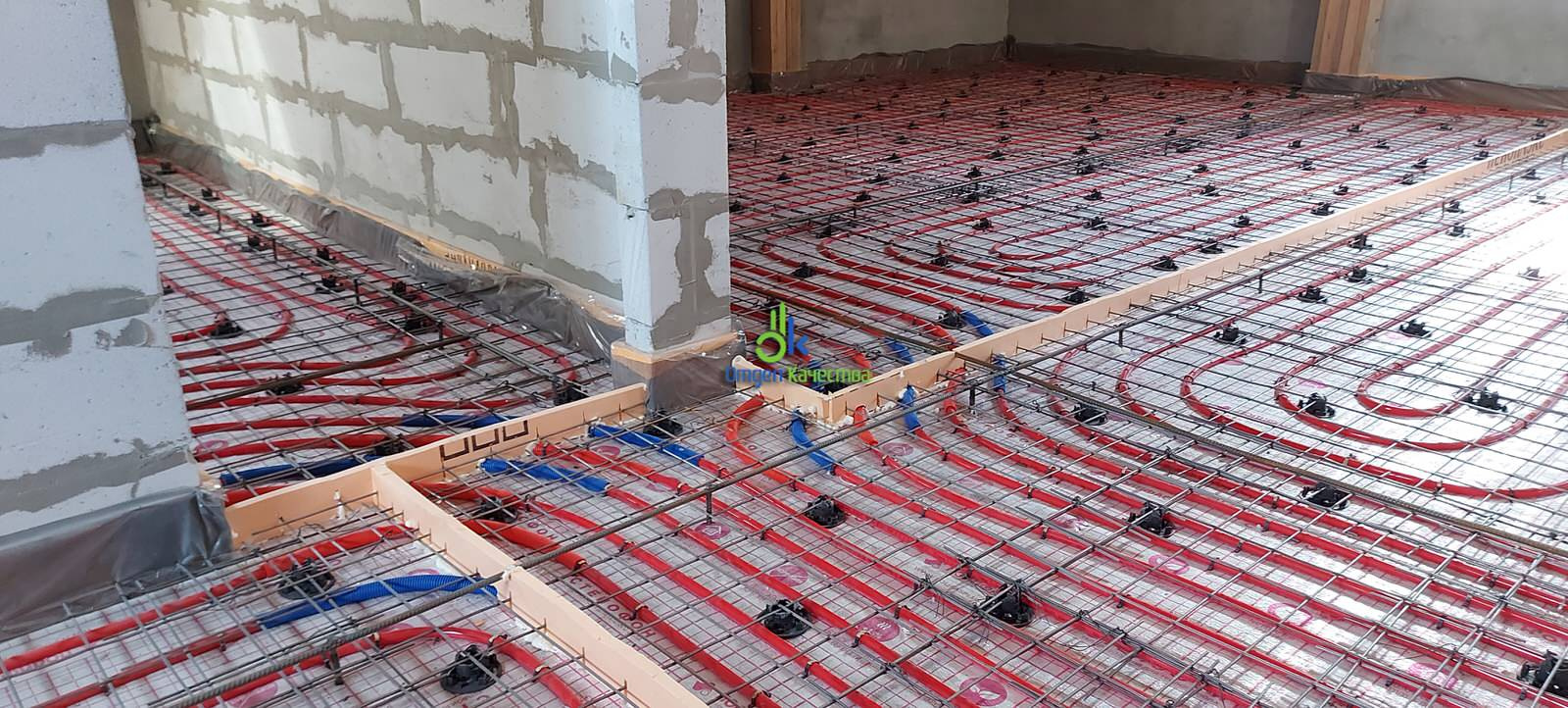 Монтаж водяного теплого пола как основного отопления