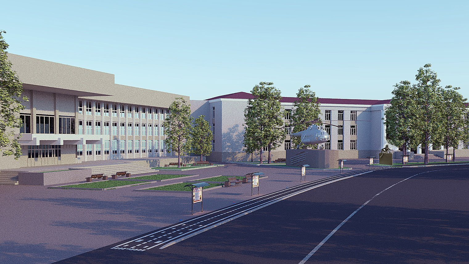 Благоустройство территории, посвященной авиаторам Иркутской области и г.Иркутска