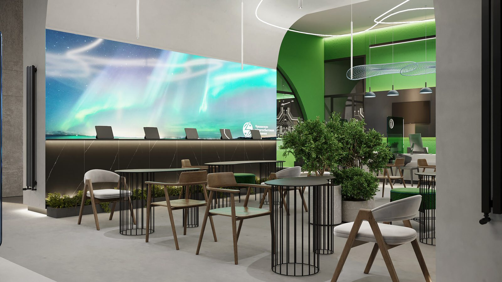 Дизайн-проект офиса энергосбытовой компании 590 кв.м