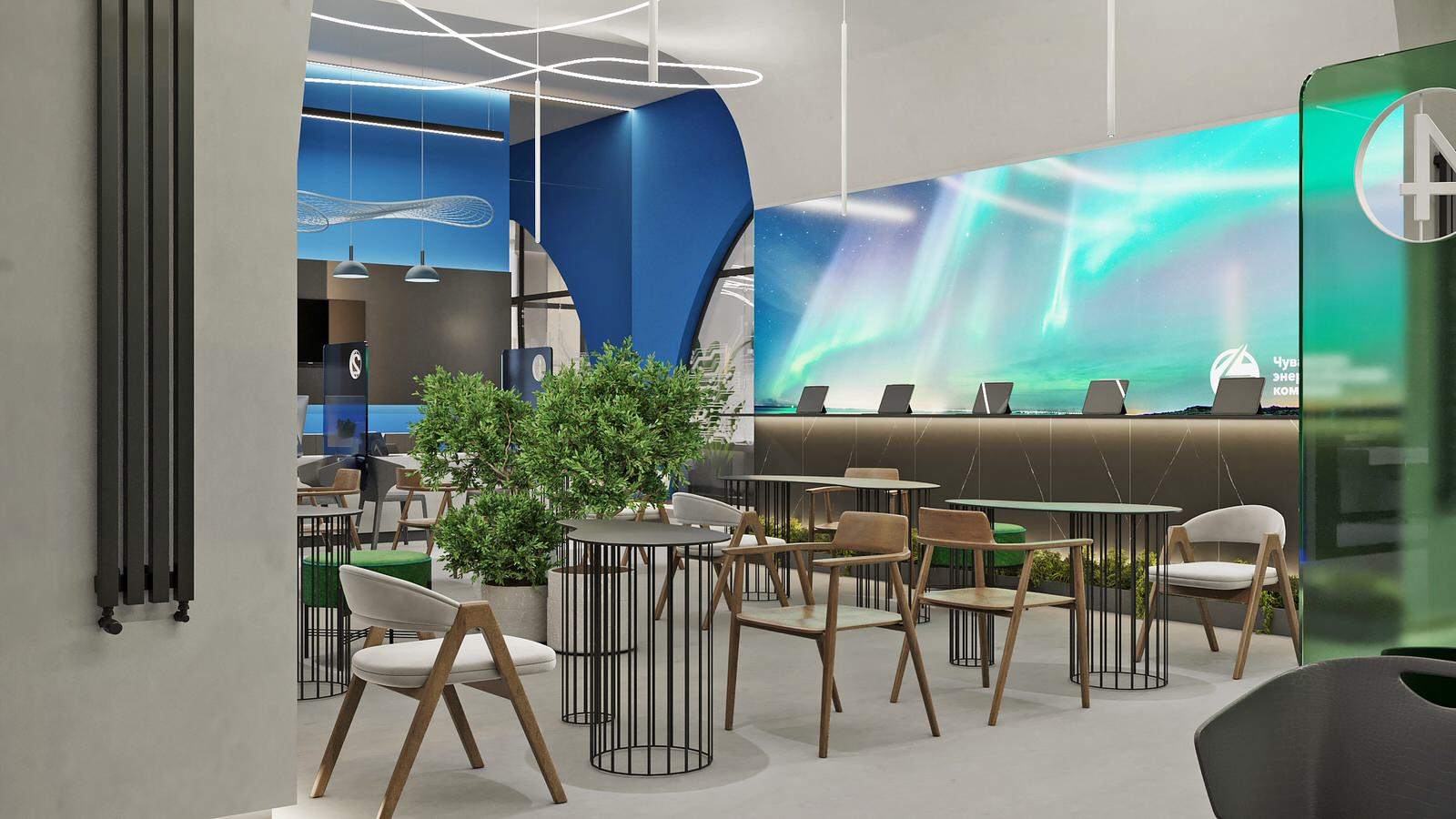 Дизайн-проект офиса энергосбытовой компании 590 кв.м