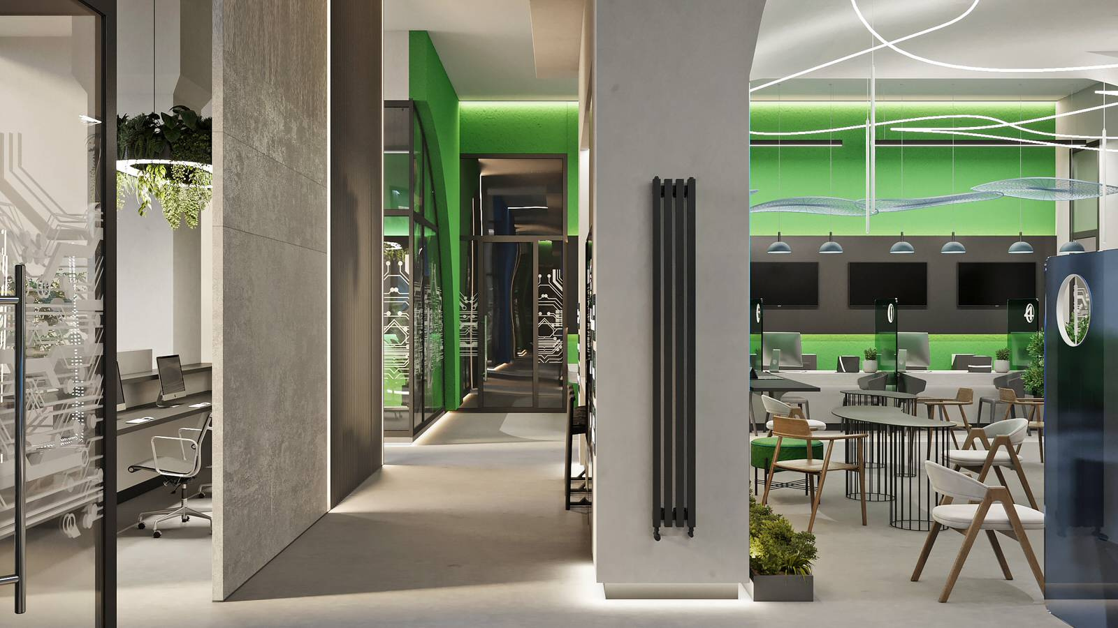 Дизайн-проект офиса энергосбытовой компании 590 кв.м