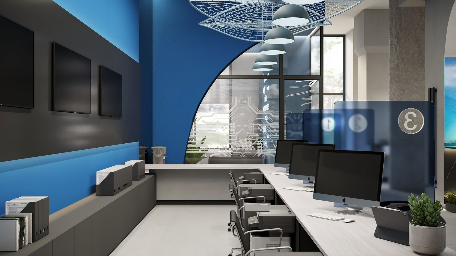 Дизайн-проект офиса энергосбытовой компании 590 кв.м