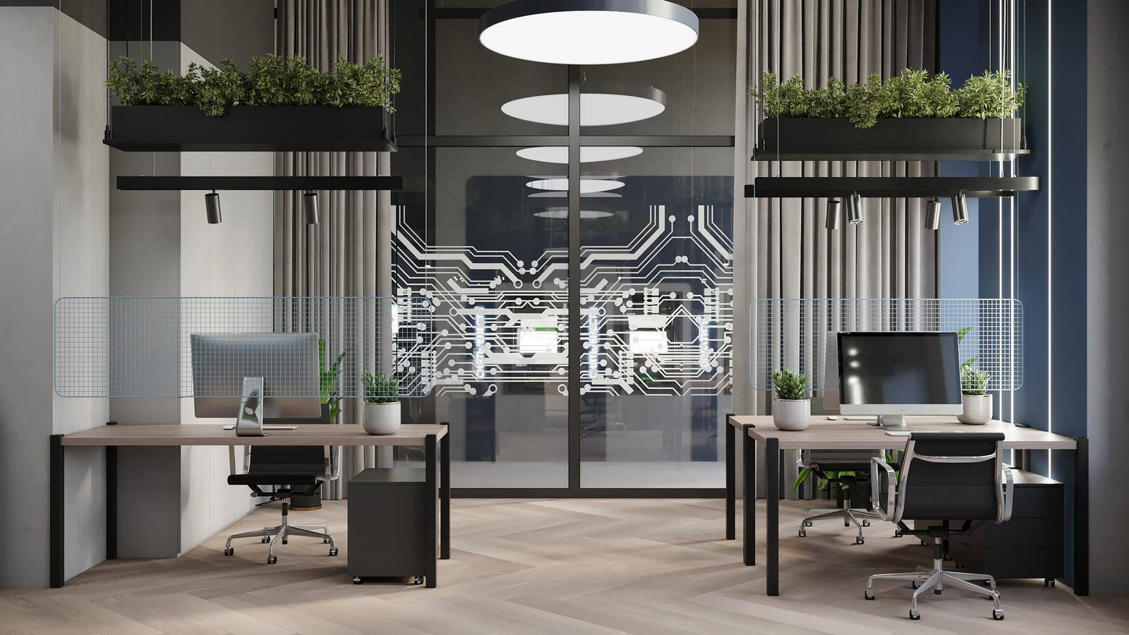 Дизайн-проект офиса энергосбытовой компании 590 кв.м