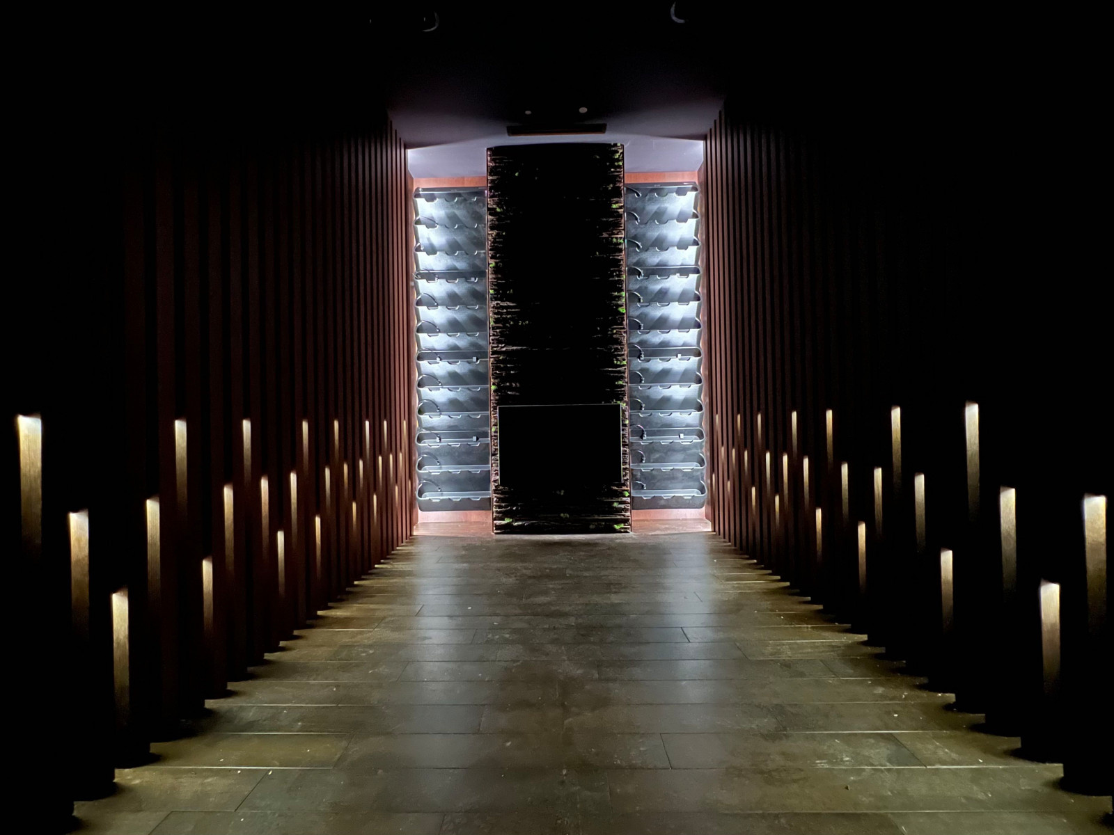 Баффели с подсветкой, скрытые двери с подсветкой