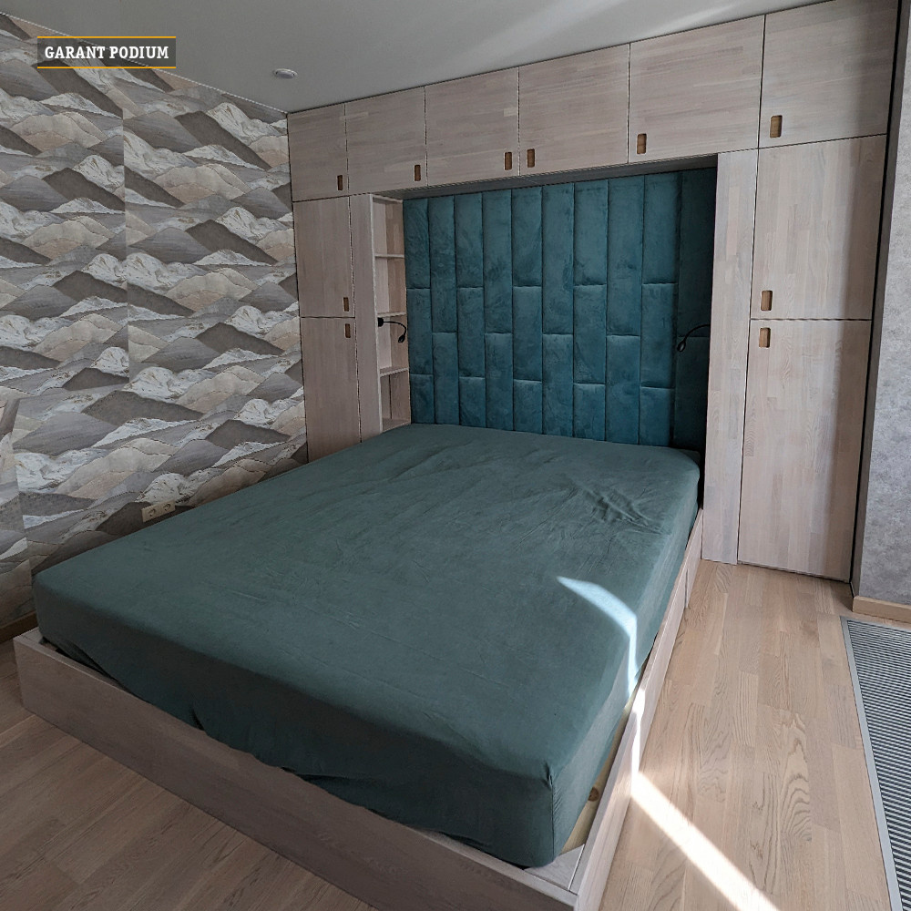 Подиум-кровать со шкафом