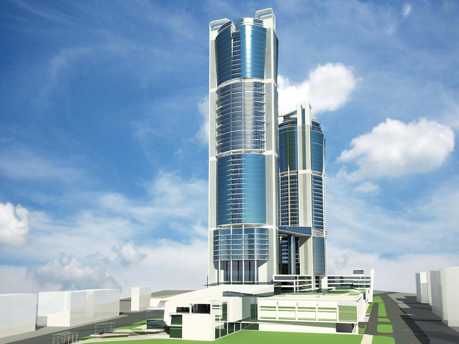 Архитектурный проект бизнес центра в г. Минск. 2008-2009г