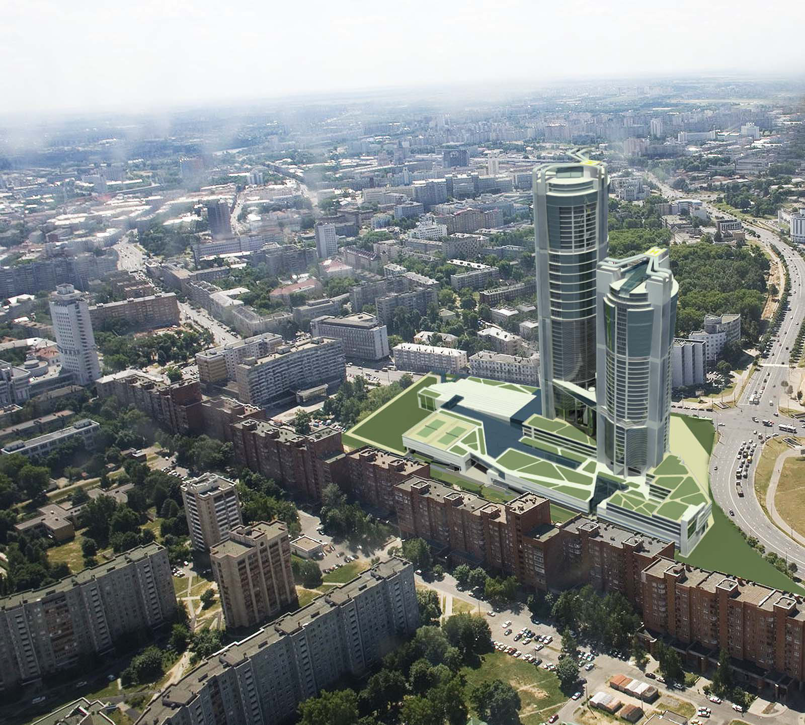 Архитектурный проект бизнес центра в г. Минск. 2008-2009г