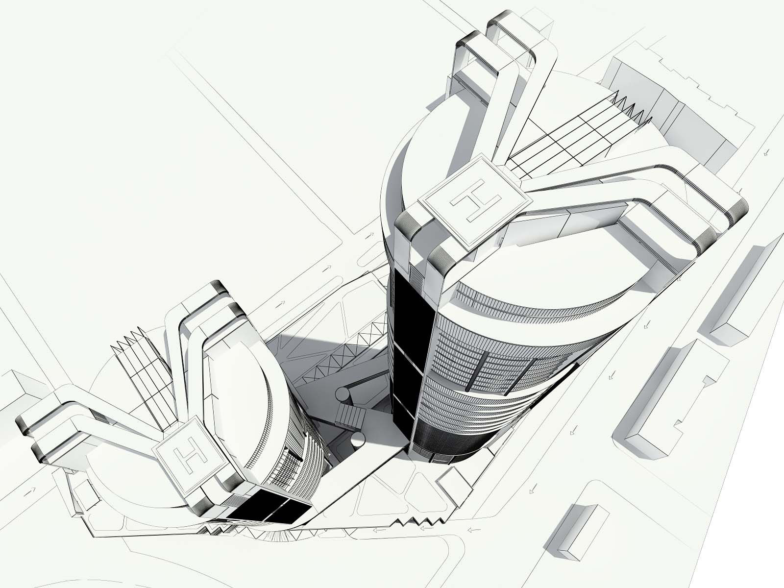 Архитектурный проект бизнес центра в г. Минск. 2008-2009г