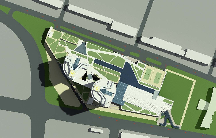 Архитектурный проект бизнес центра в г. Минск. 2008-2009г