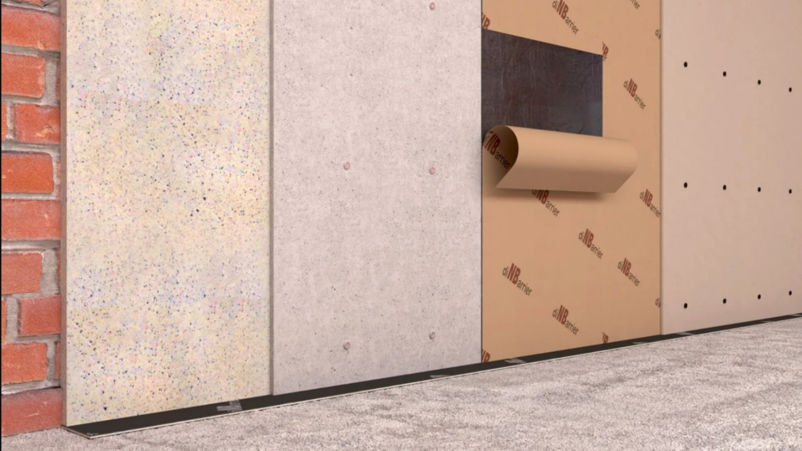 Бескаркасная звукоизоляция стен