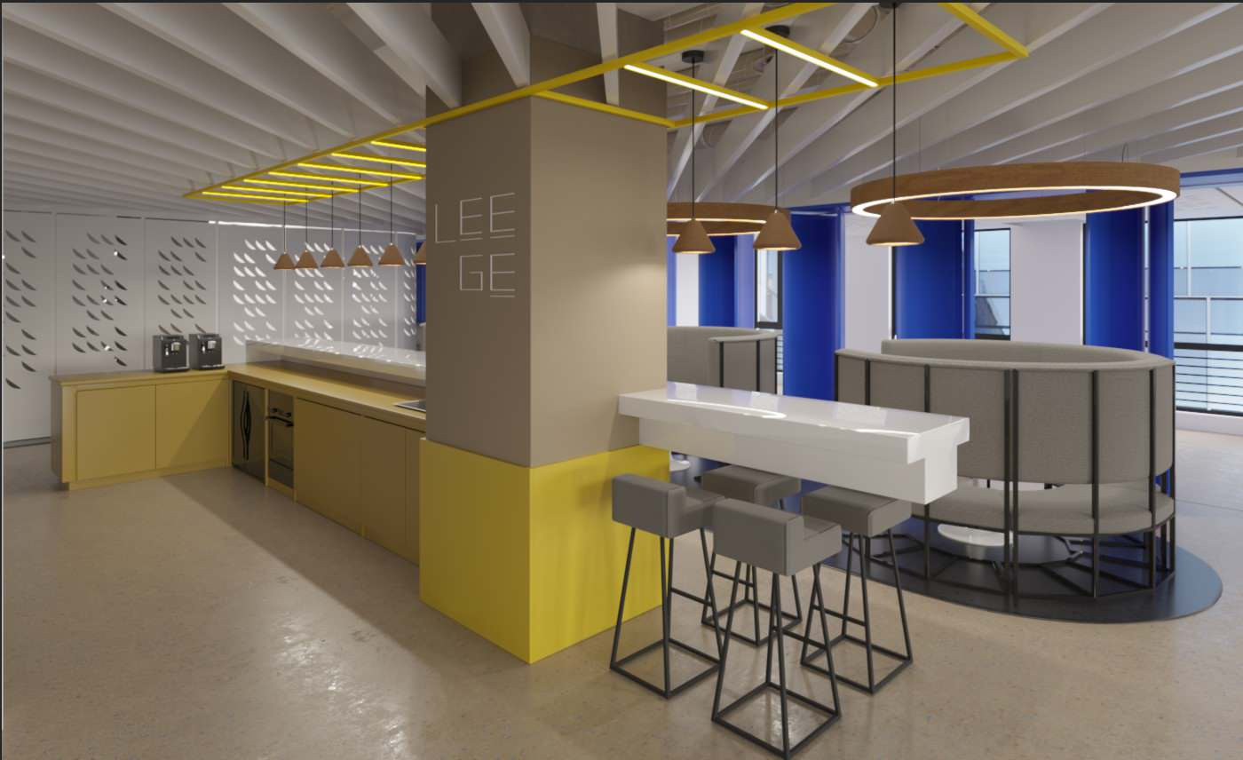 Визуализация офиса. Работа выполнена в 3dmax + Corona Render