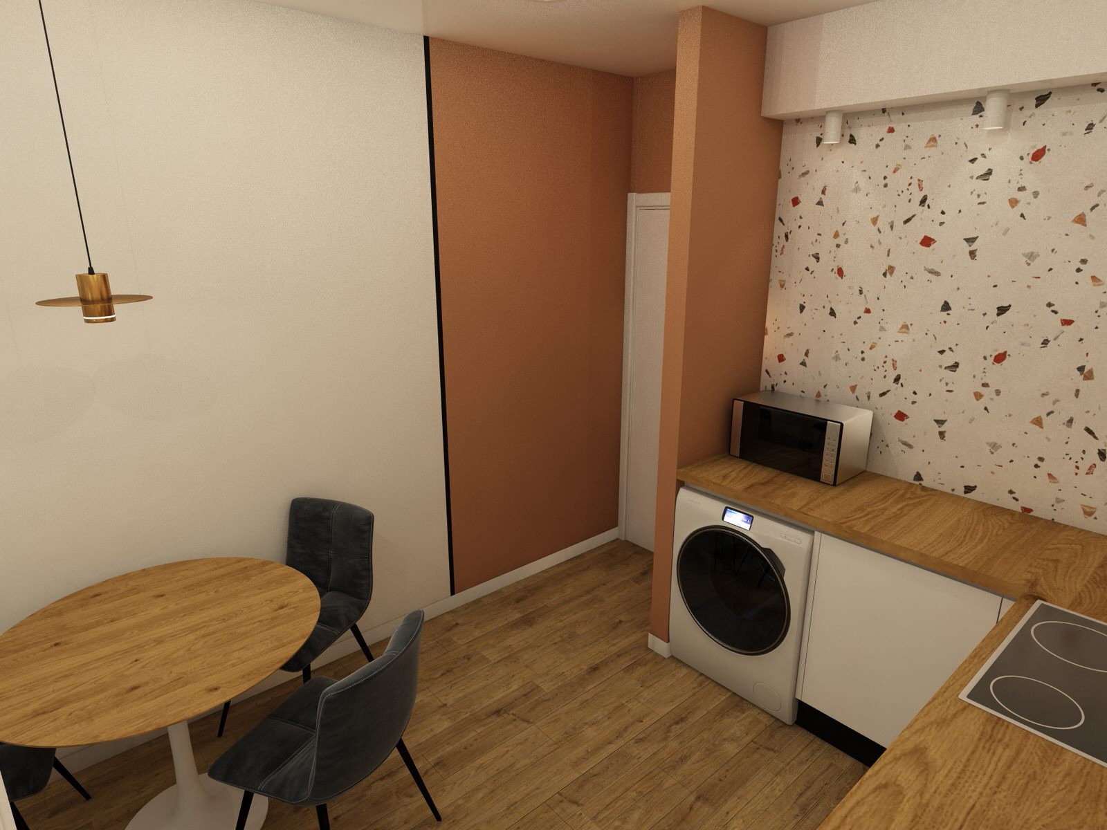 Квартира 60 кв.м. ТЗ от заказчика "Ярко и не ярко))"