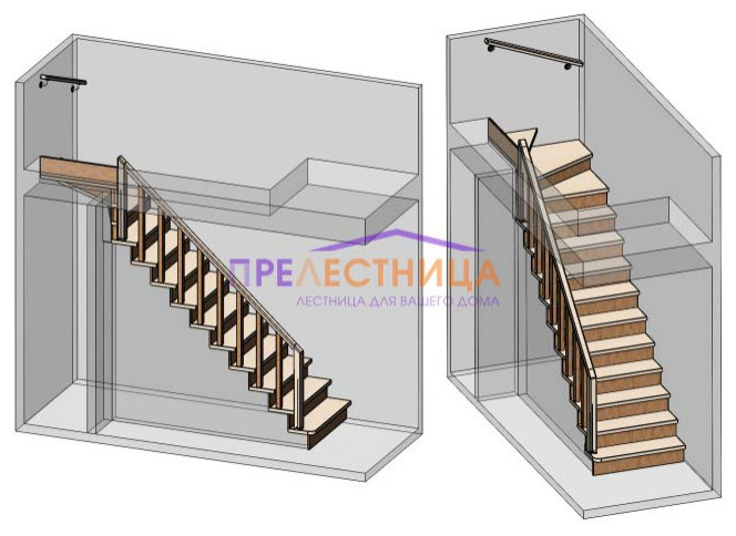 Облицовка металлокаркаса лестница Франк - 15