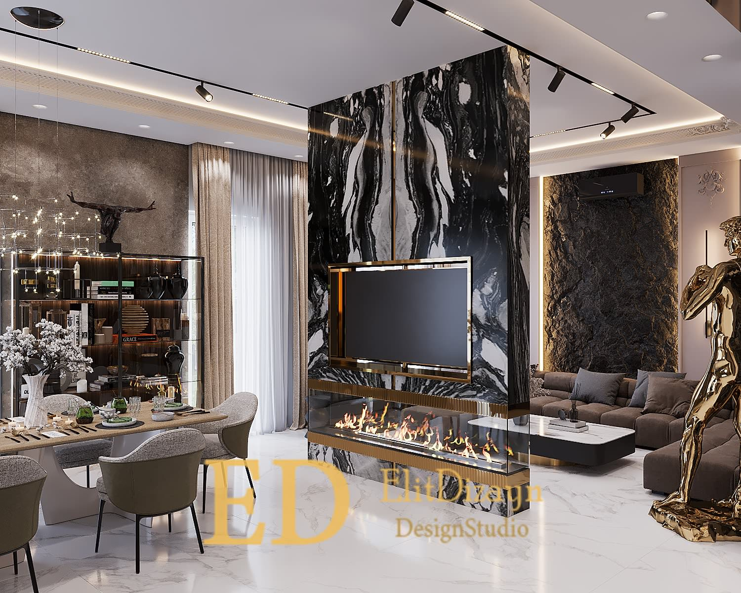 Дом неоклассика - 3 (кухня-гостиная)