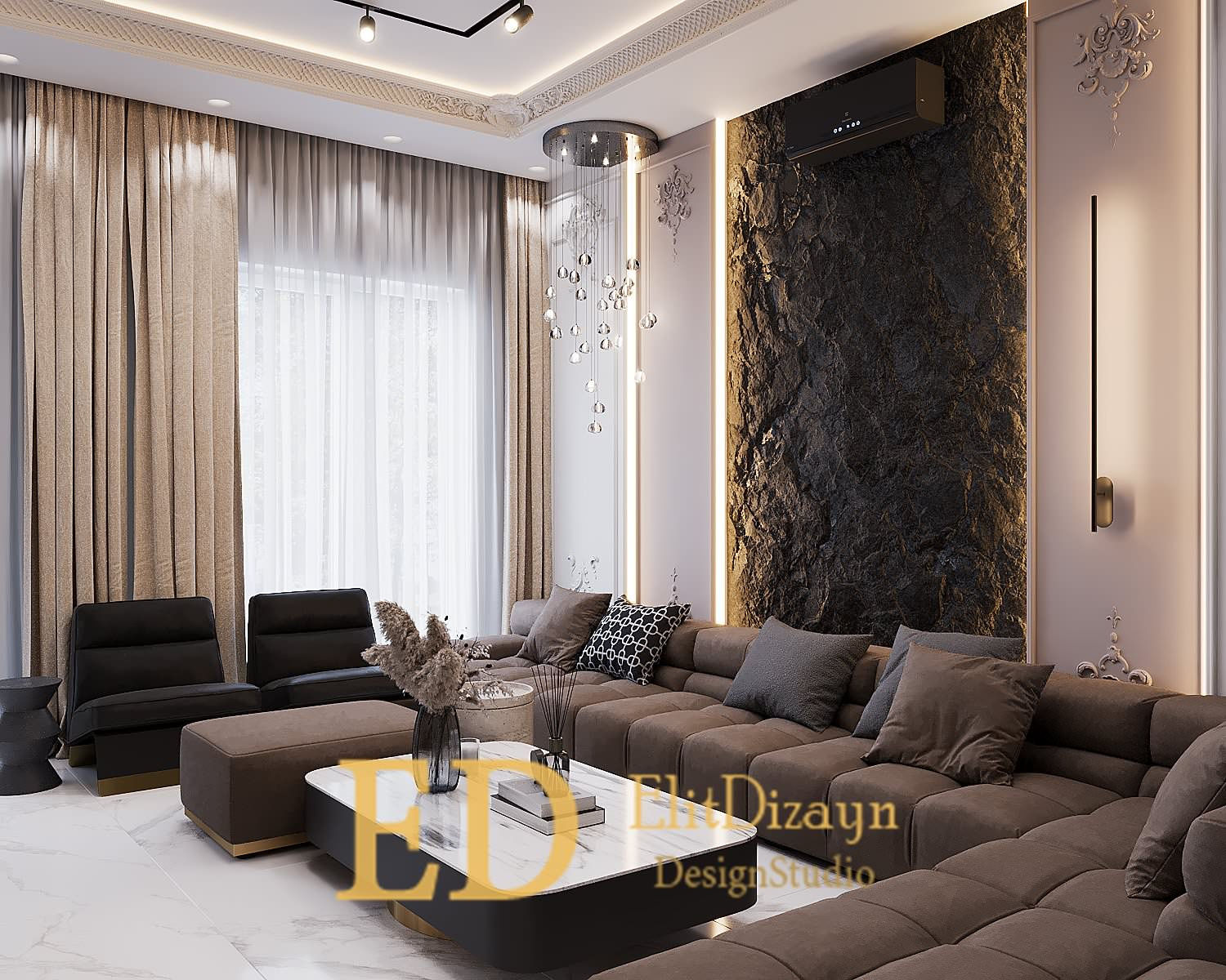 Дом неоклассика - 3 (кухня-гостиная)