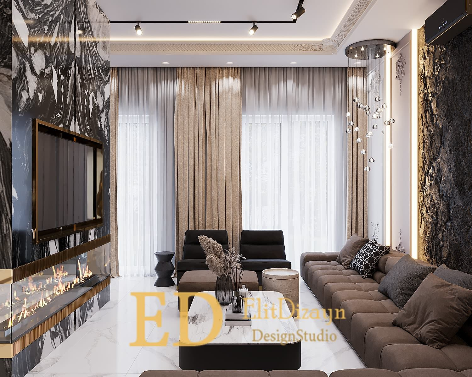 Дом неоклассика - 3 (кухня-гостиная)