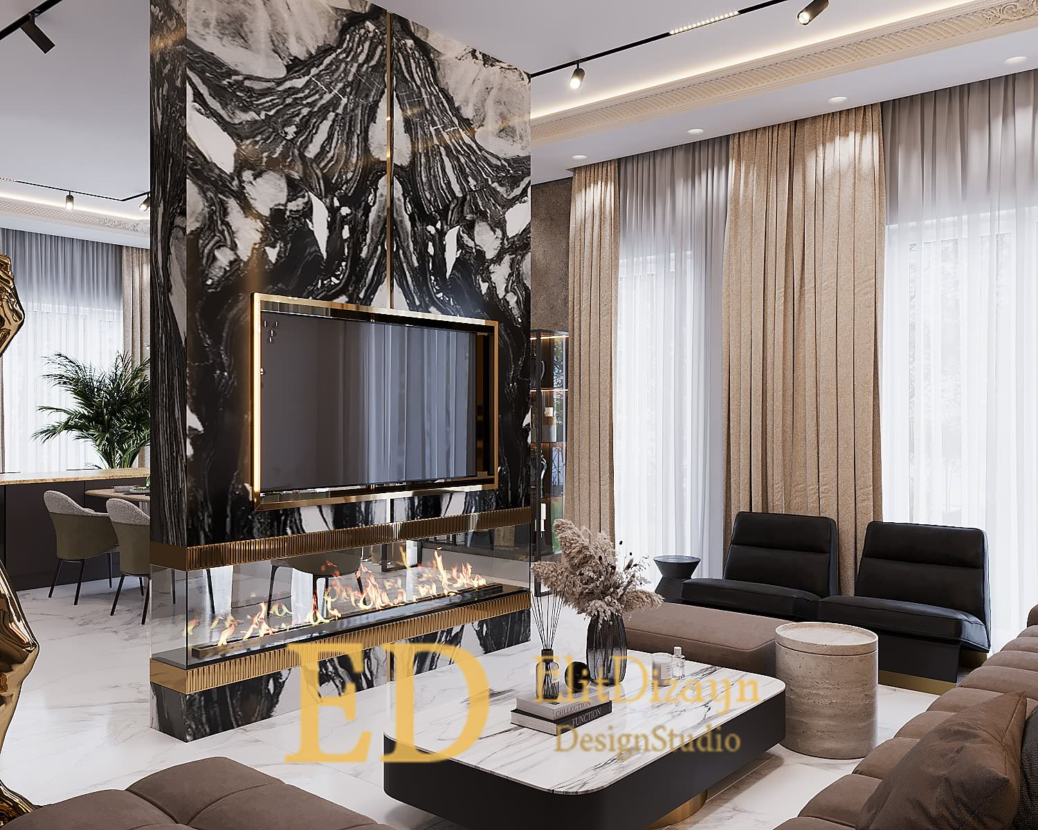 Дом неоклассика - 3 (кухня-гостиная)