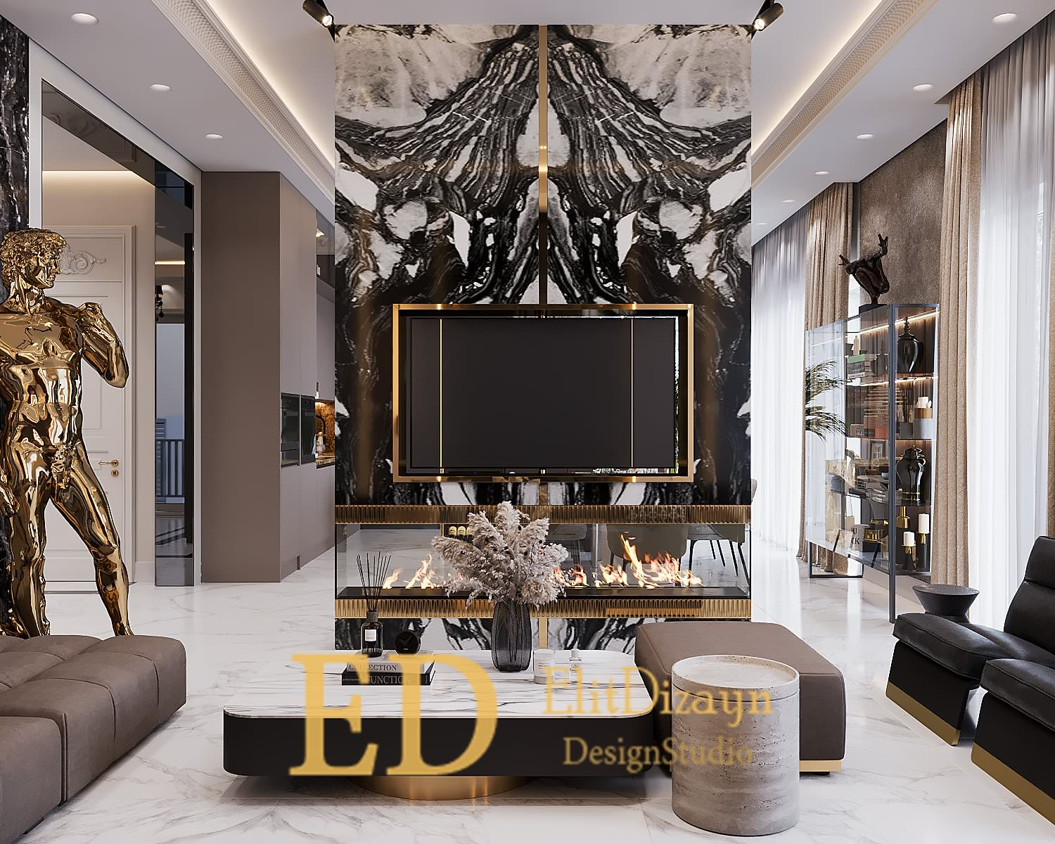 Дом неоклассика - 3 (кухня-гостиная)