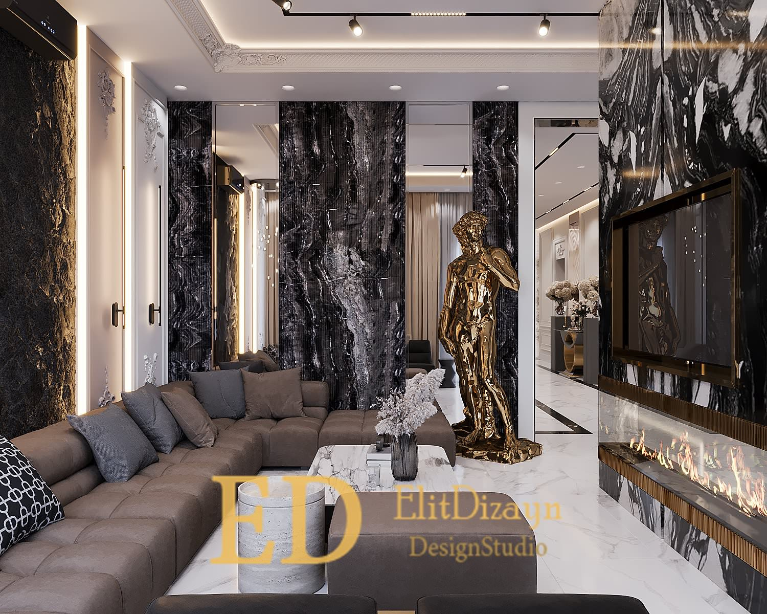 Дом неоклассика - 3 (кухня-гостиная)