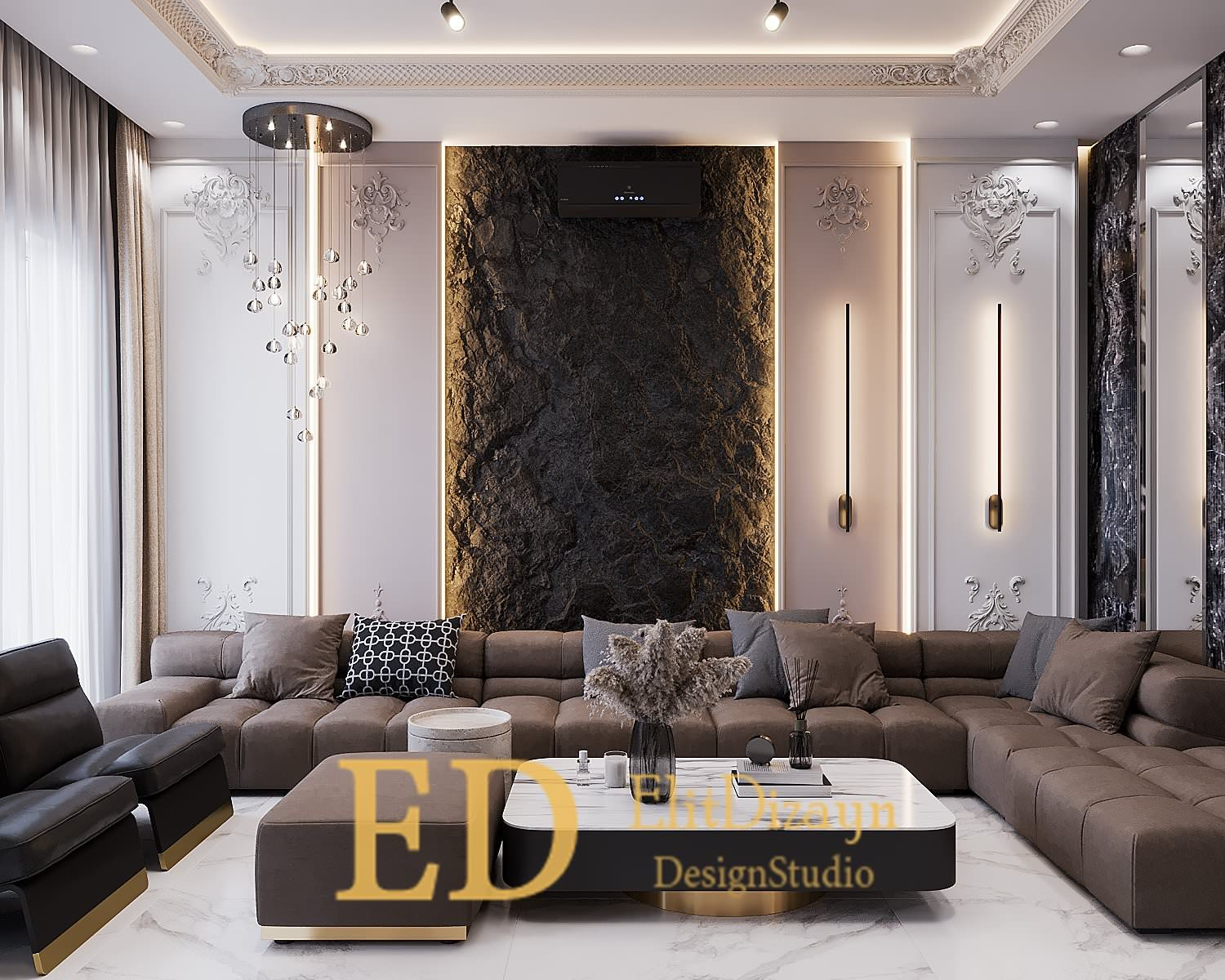 Дом неоклассика - 3 (кухня-гостиная)