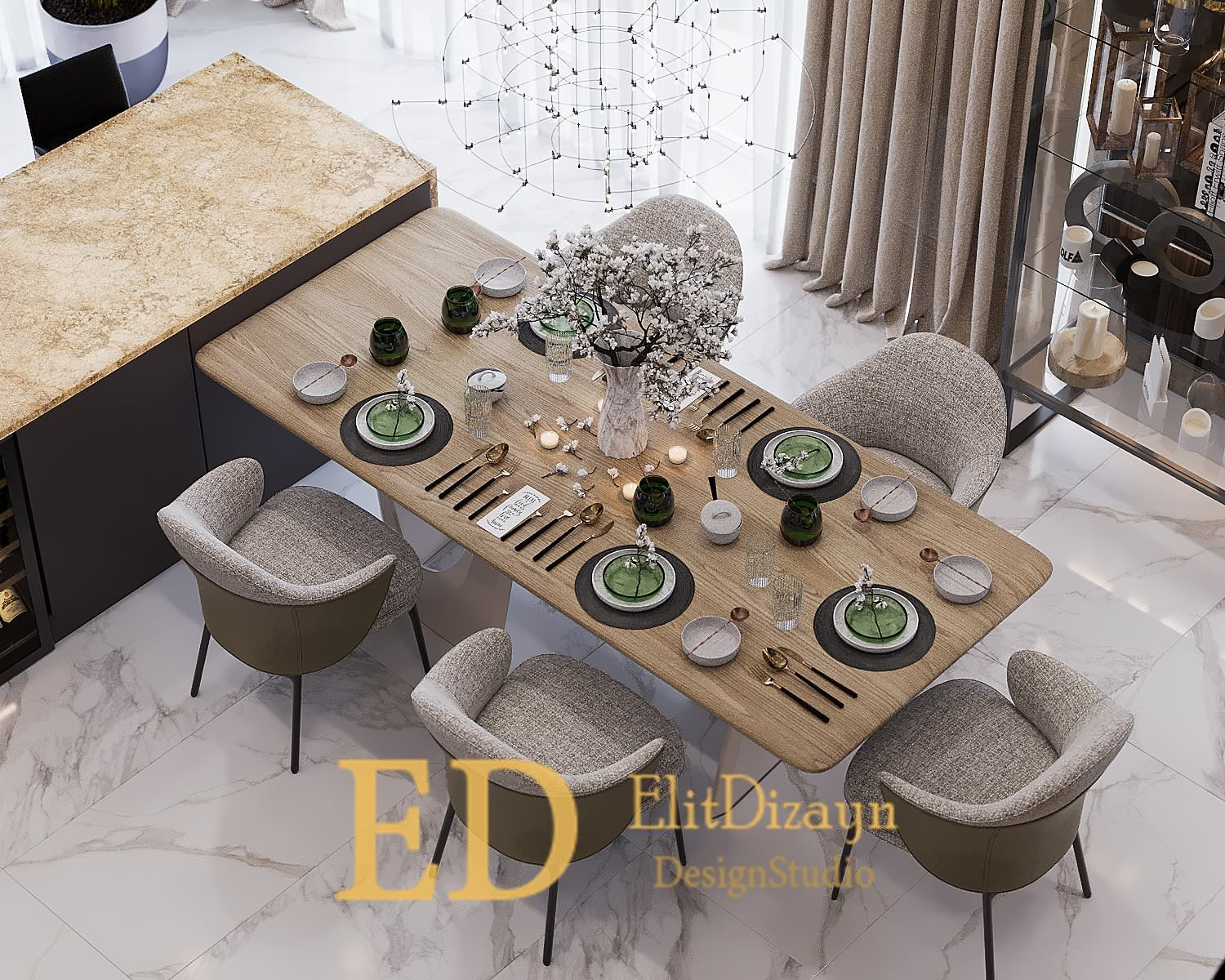 Обложка проекта: Дом неоклассика - 3 (кухня-гостиная)