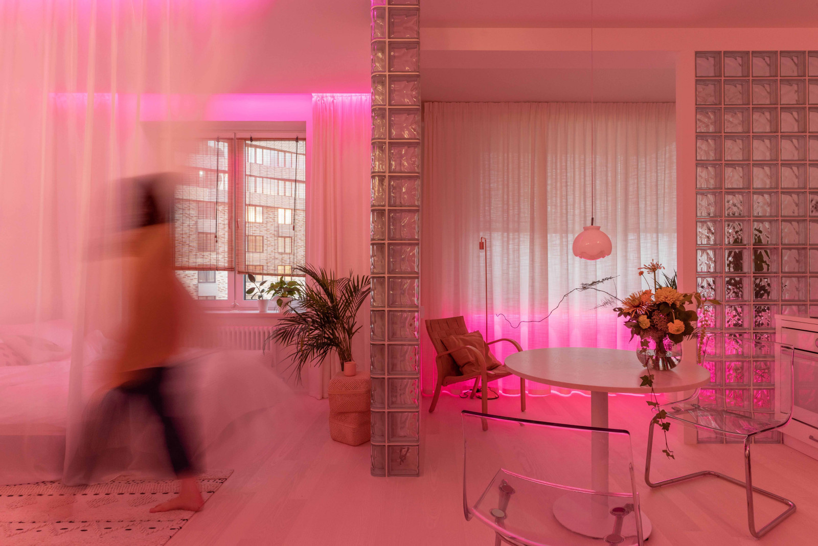 Квартира с стеклоблоками