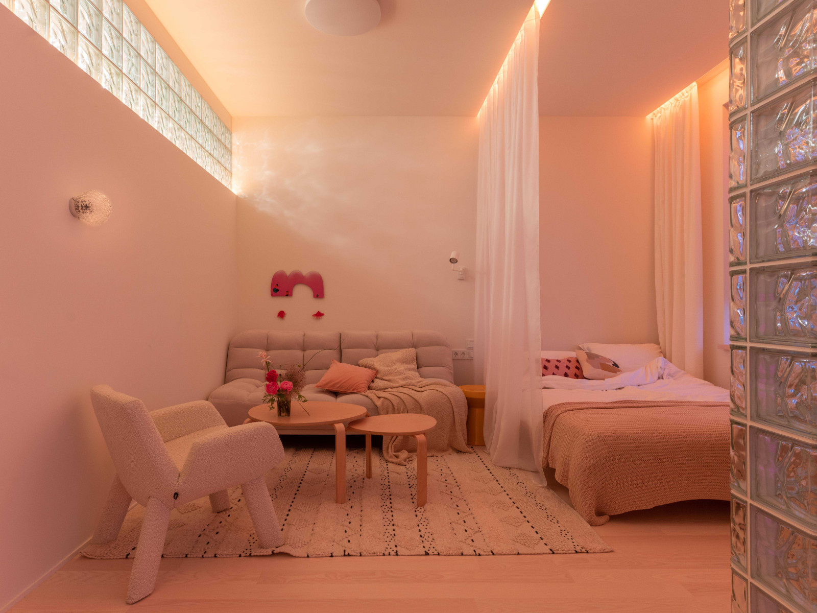 Квартира с стеклоблоками