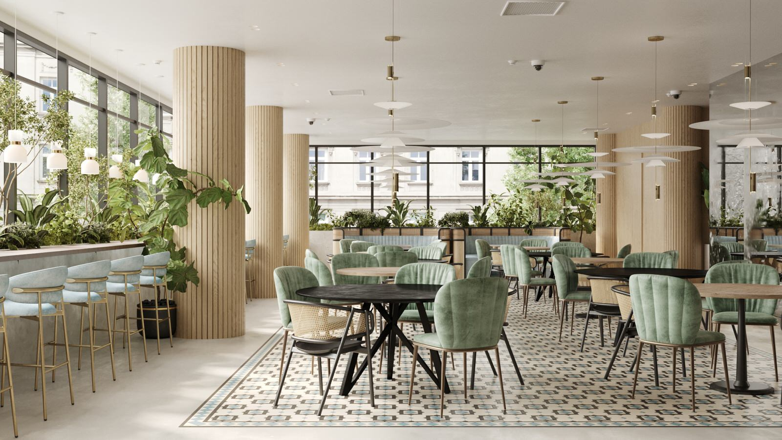 SECUREX Resto: Blending Brutality and Delicacy in Commercial Interior Design
