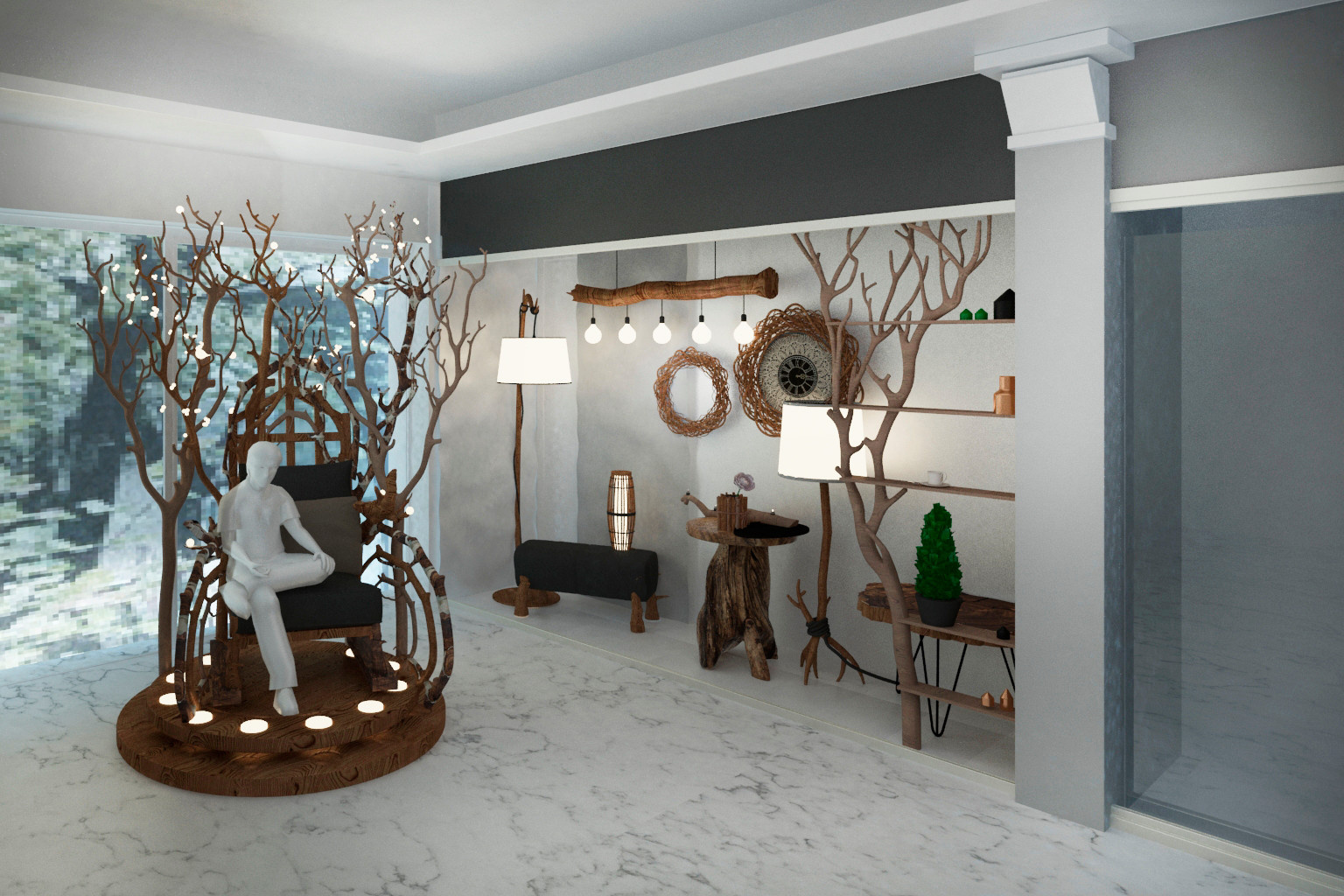 Проект витрины магазина экологической и Hand-Made-продукции