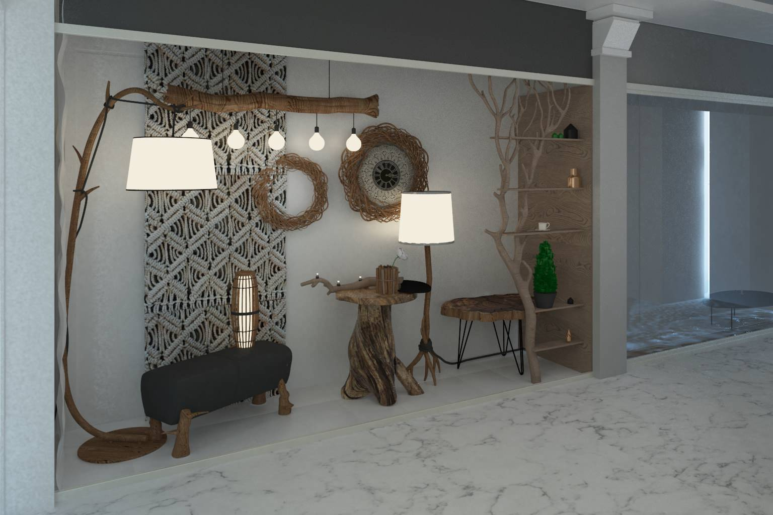 Проект витрины магазина экологической и Hand-Made-продукции