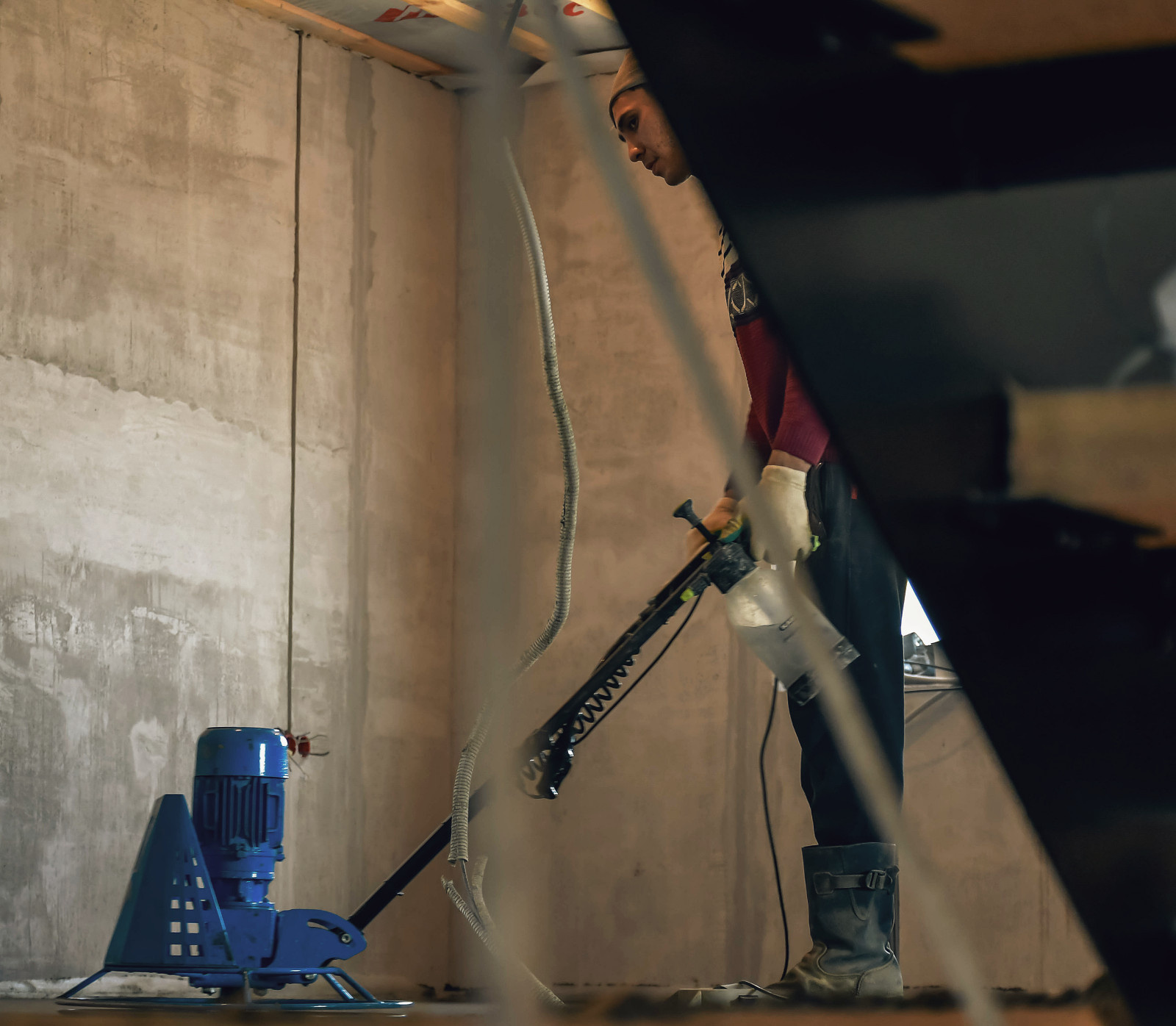 КП Клязьминский парк - монтаж тёплого пола, механизированная стяжка