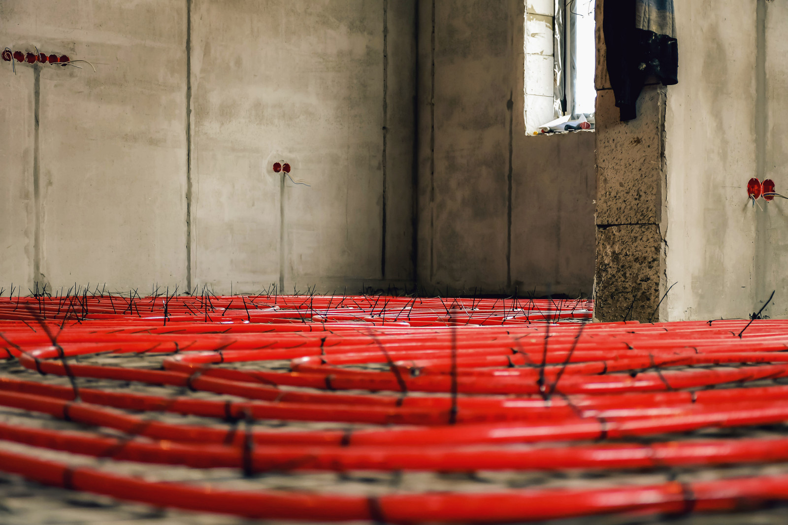 КП Клязьминский парк - монтаж тёплого пола, механизированная стяжка