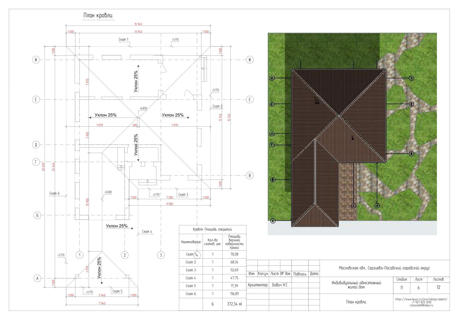 План кровли.