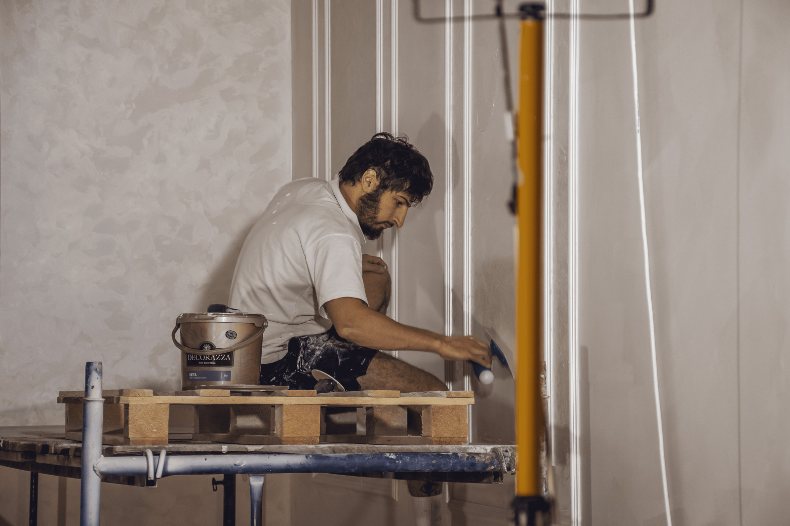 Клязьминский парк - декоративная штукатурка, краска стен