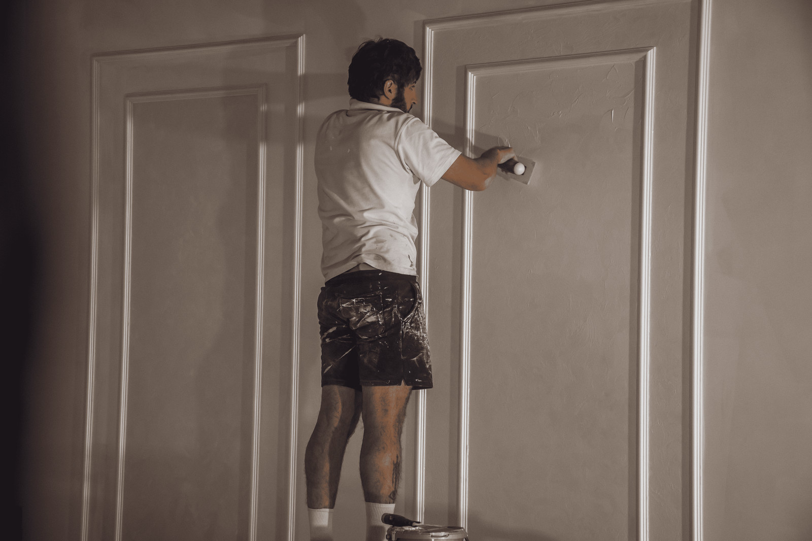 Клязьминский парк - декоративная штукатурка, краска стен